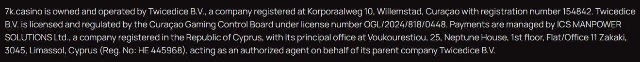 Платежи 7K Casino Германия